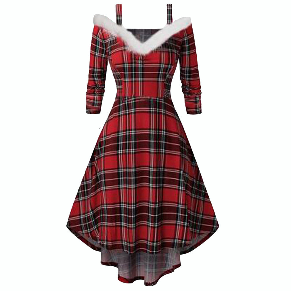 Women's Deep V Strapless Swing Dress EX-STOCK Canada