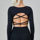 Long Sleeve Hollow Back Crop Workout Top for Women Sport Gym Top - EX-STOCK Canada
