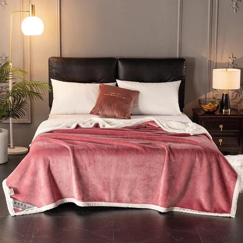 Double fleece blanket fleece blanket thick fleece blanket EX-STOCK Canada