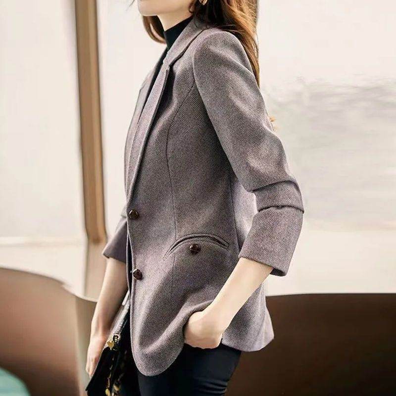 Fashion Personality Woolen Business Formal Blazer jacket Women - EX-STOCK Canada