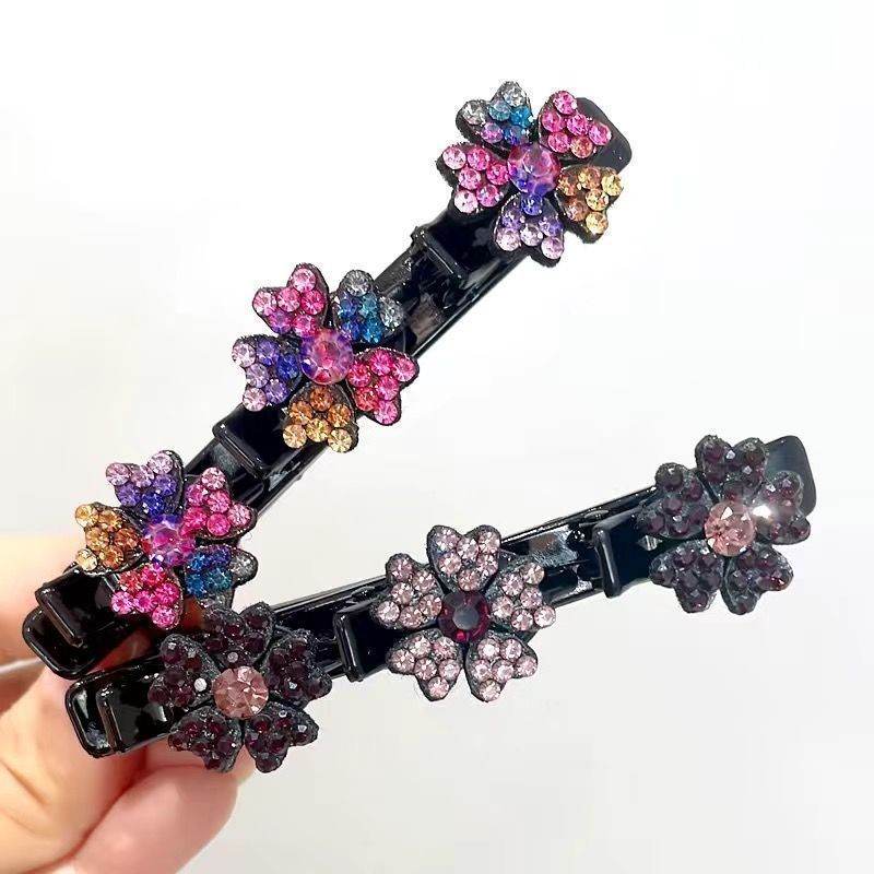 Girls Floral Rhinestone Bling Hair clip Hair Accessories - EX-STOCK Canada