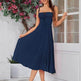 Spring Summer Sleeveless Floral Bohemian Corset flow Slit Midi Dress - EX-STOCK Canada