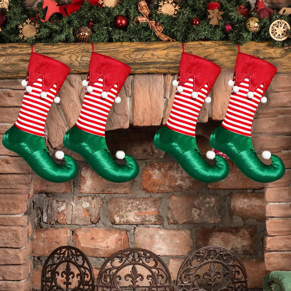 Christmas Decorations Elf Christmas Stockings Gift Bag - EX-STOCK Canada