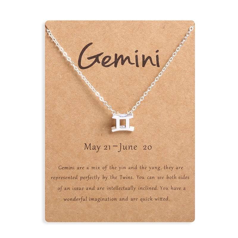 12 Zodiac Sign Necklaces With Gift Card Constellations Pendant Necklace Jewelry - EX-STOCK Canada