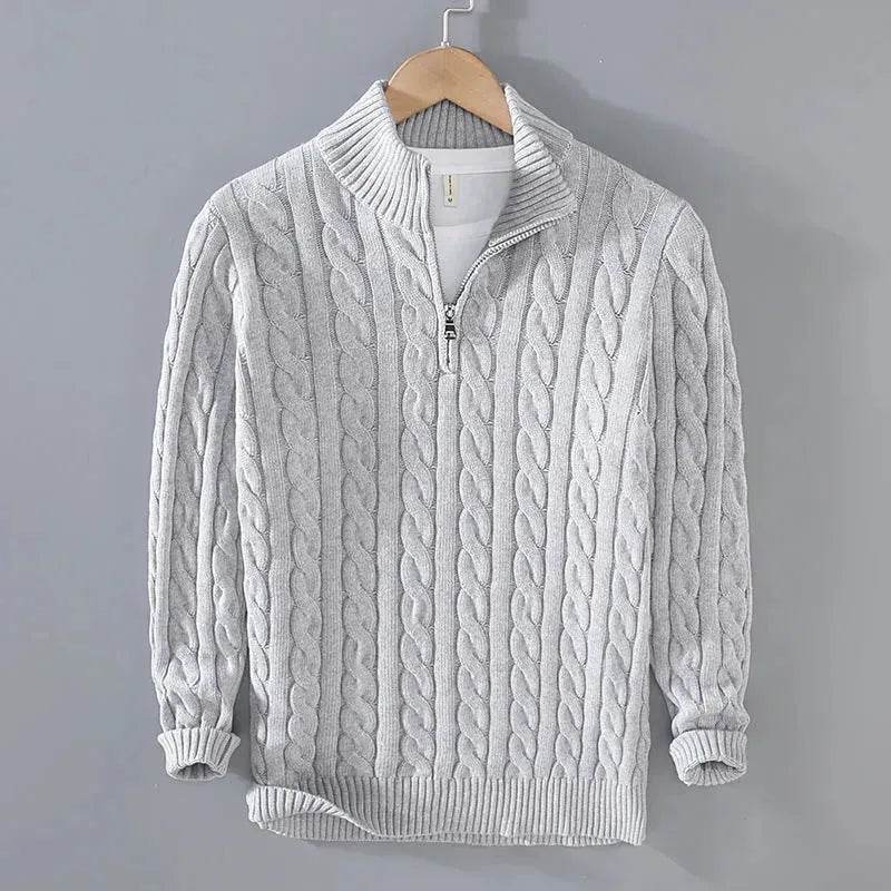 Winter Half Zip Knitted Pullover Sweater for Men - EX-STOCK Canada