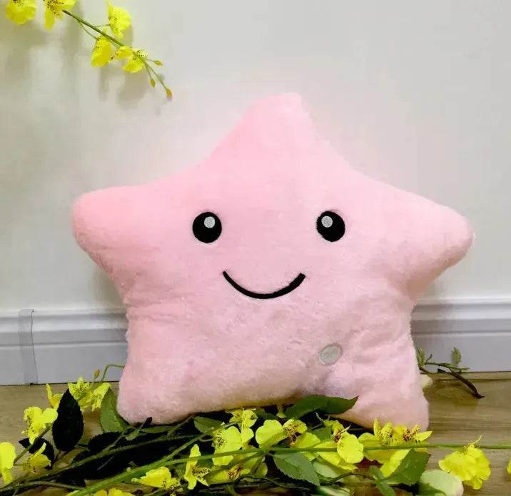 Unique Luminous Pillow Vivid Star Design LED Light Colorful Cushion Stars Plush Pillow Toys Gift For Kids Children Girl - EX-STOCK Canada