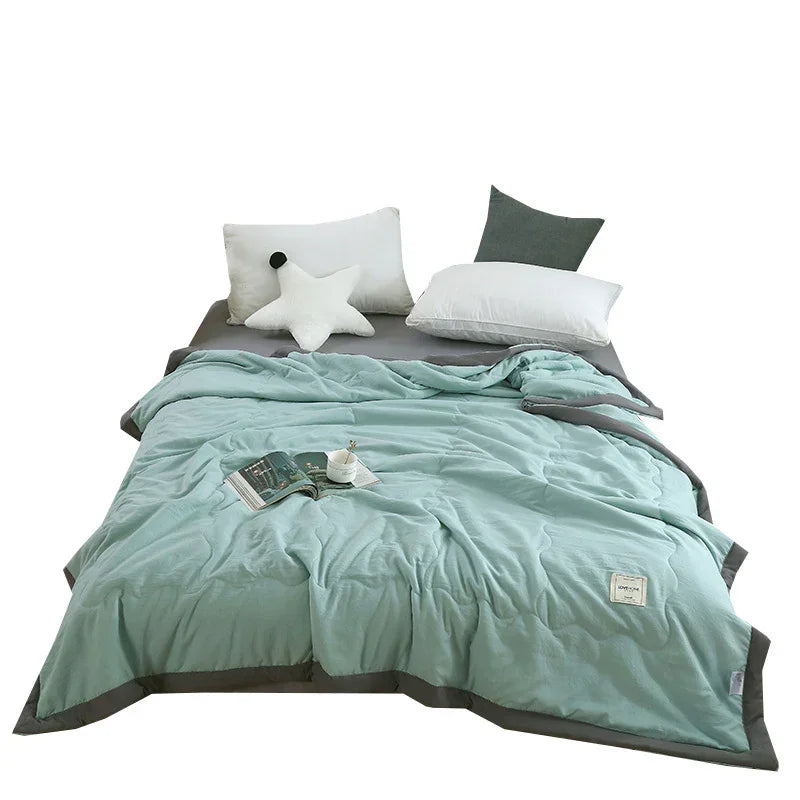 Pure Color Washed Cotton Summer Air Conditioning Duvet EX-STOCK Canada