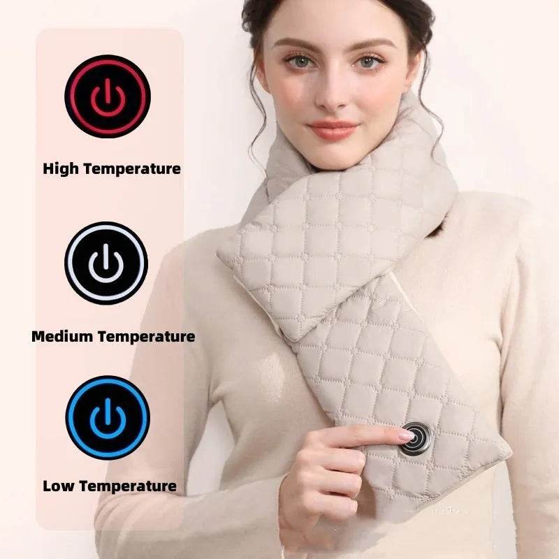 Electric Heating Scarf 3 Gear Heating Pads Outdoor Warm Heated Scarf USB Heater Thermal Shawl Neck Brace Warm Bib For Women Men - EX-STOCK CANADA