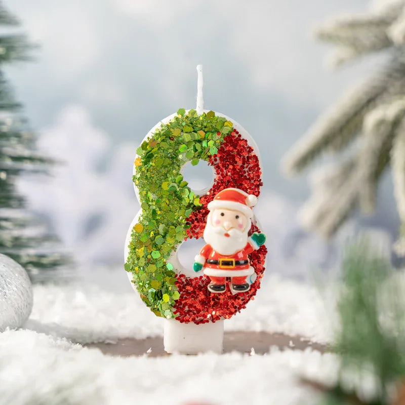 Santa Claus Digital Candle 0-9 Handmade Diy Decoration EX-STOCK Canada