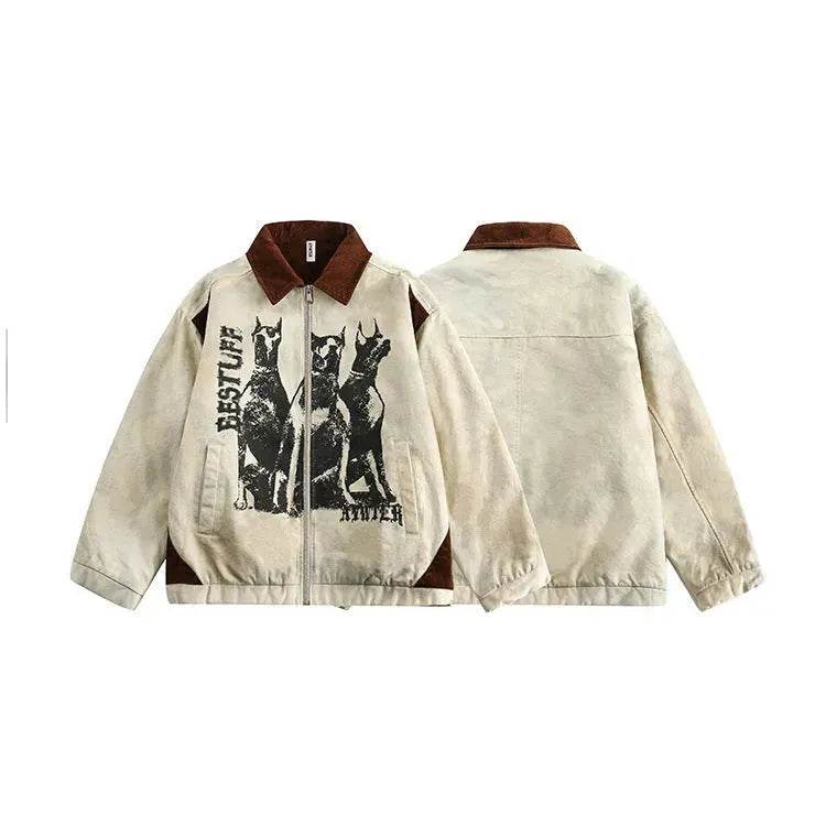 Casual men Retro Heavy Lapel Cotton padded jacket Hip pop street style - EX-STOCK Canada