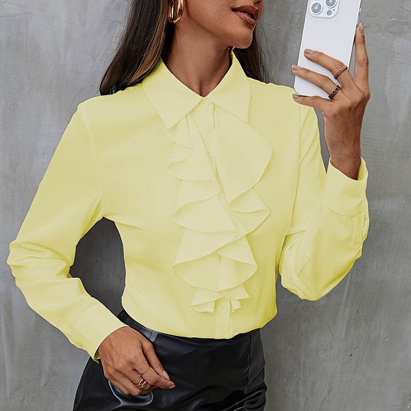 New Long Sleeve Business Work Office Chiffon Blouse Shirt Women - EX-STOCK Canada