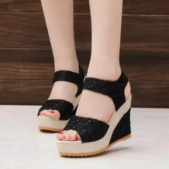 Platform High Wedge Sandals Plain Work sandals for women - EX-STOCK Canada