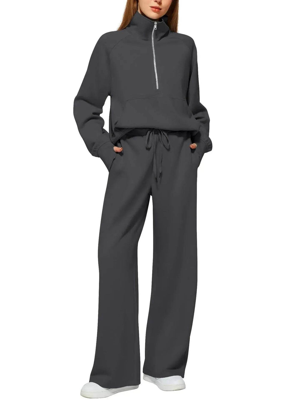 Plain Women Matching Casual Winter Tracksuit set joggers and hoodie set for women - EX-STOCK Canada