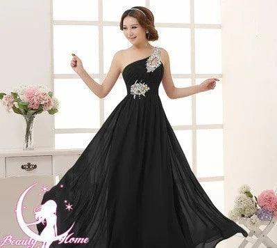 Robe de soirée une épaule dîner banquet longue banquetEX-STOCK Canada