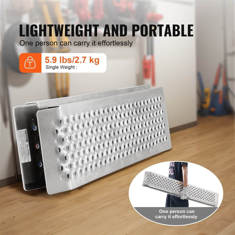 47.2 X 8.5 Aluminum Ramps 880 LBS Capacity Loading Ramps 2PCS - EX-STOCK Canada