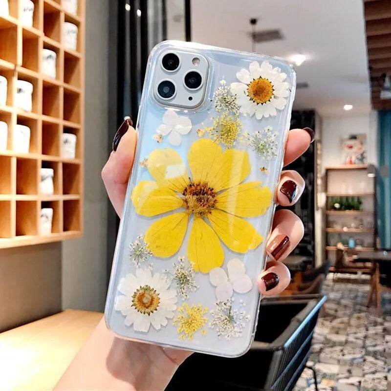 Cute Transparent Flower Silicone phone case for women - EX-STOCK Canada