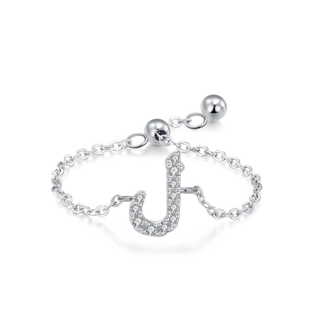 Chaîne extractible en argent sterling S925 avec lettres arabes style niche, assortie et empilableEX-STOCK Canada