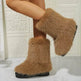 Fashion Long Plush Snow Boots Winter Warm Mid-tube Furry Cotton Shoes For Women Short Boot - EX-STOCK Canada