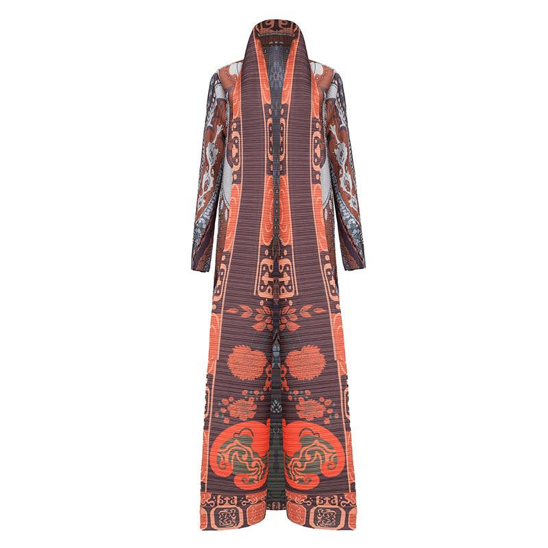 Plus Size Printed Cardigan Muslim Robe EX-STOCK Canada