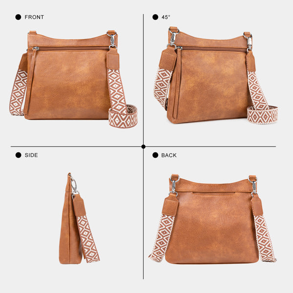 Bolsos Bandolera para Mujer con 2 Correas Ajustables, Bolsa Pequeña de Múltiples Bolsillos - MarrónEX-STOCK Canada