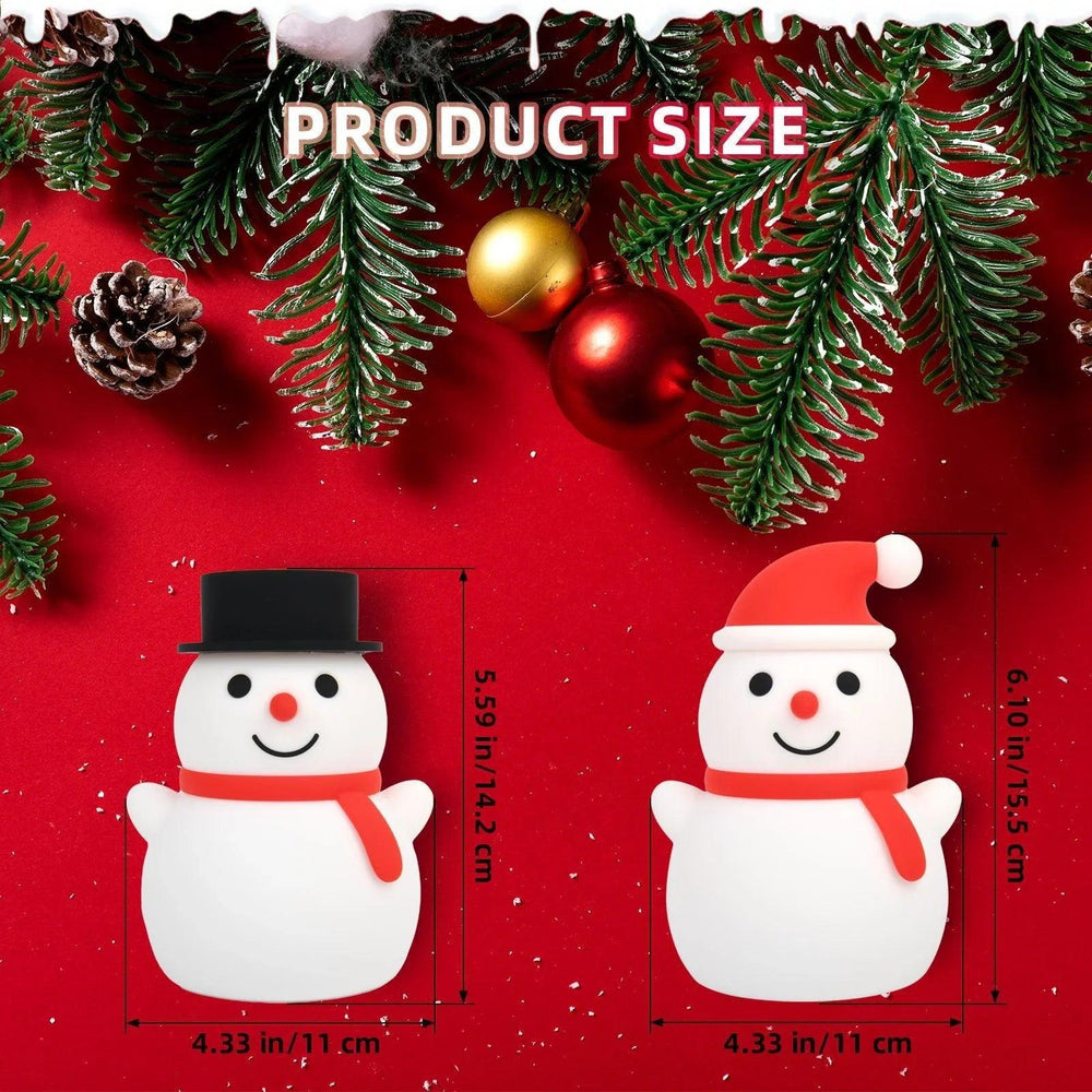 Lampada in silicone a forma di uomo di ghiaccio di Natale con telecomando e luce d'atmosferaEX-STOCK Canada