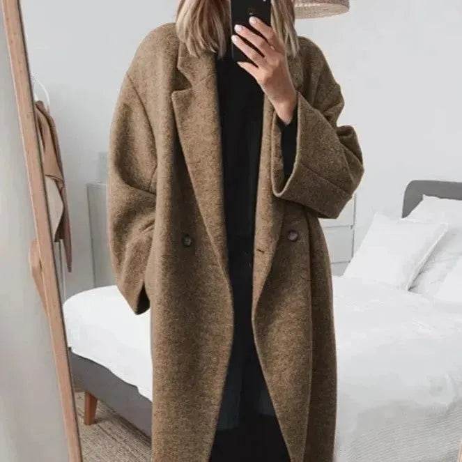 Buy Fall Winter long wool trench coat for women Cashmere trench coat - EX-STOCK Canada