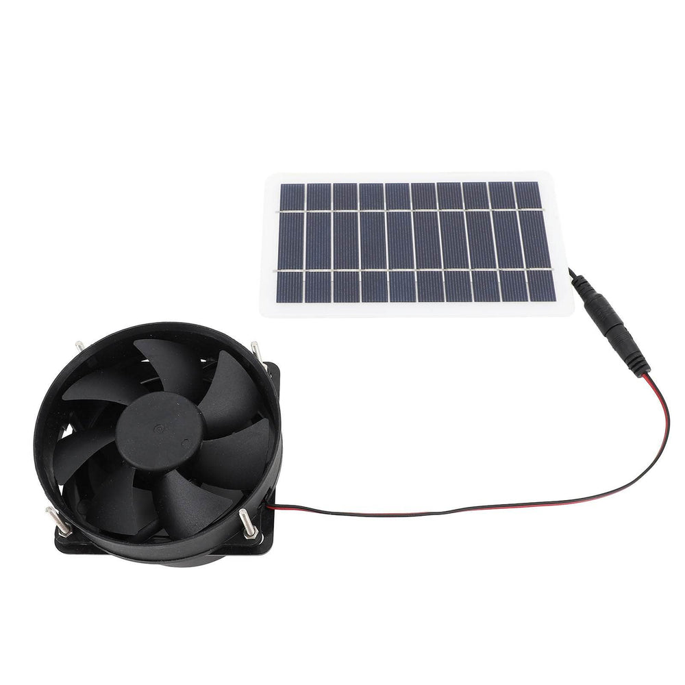 10W Solar Panel Powered Fan Kit Monocrystalline Silicon Solar Powered Exhaust Fan Portable Silent Solar Panel Fan for Outdoor - EX-STOCK Canada