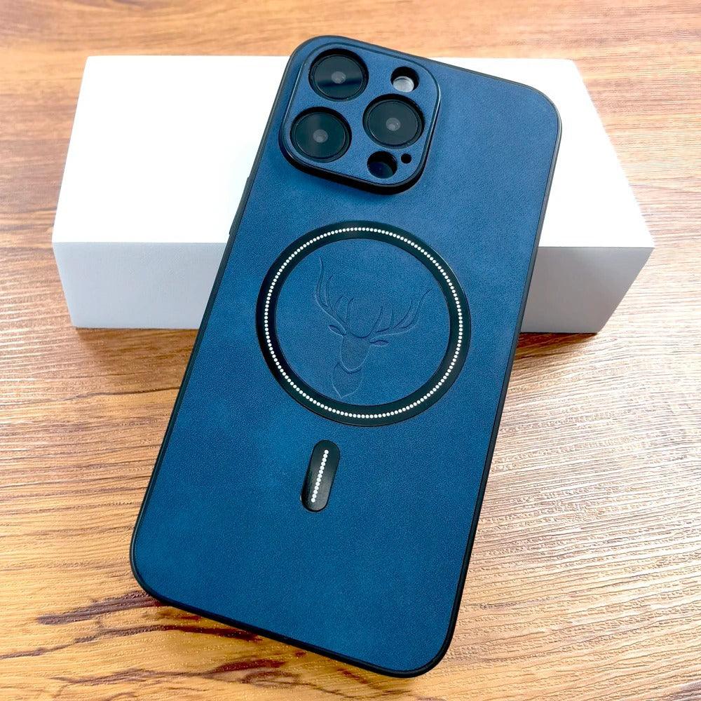 Étui de protection pour téléphone portable avec motif en peau de mouton magnétiqueEX-STOCK Canada