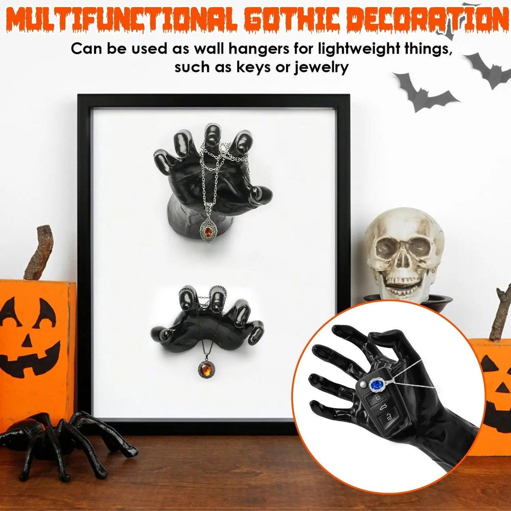 3Pcs Creepy Reaching Hands With Lighted Candles Wall Mounted Halloween Decoration Witch Devil Hand Aesthetic Goth Gothic Life Sized Horror Hands Hanging Sculpture - EX-STOCK Canada