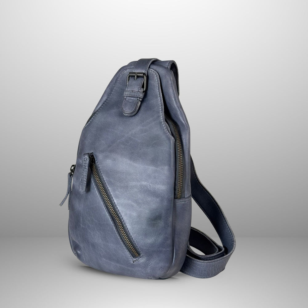 حقيبة ظهر جلدية مع صدر مفتوح على الكتفEX-STOCK Canada