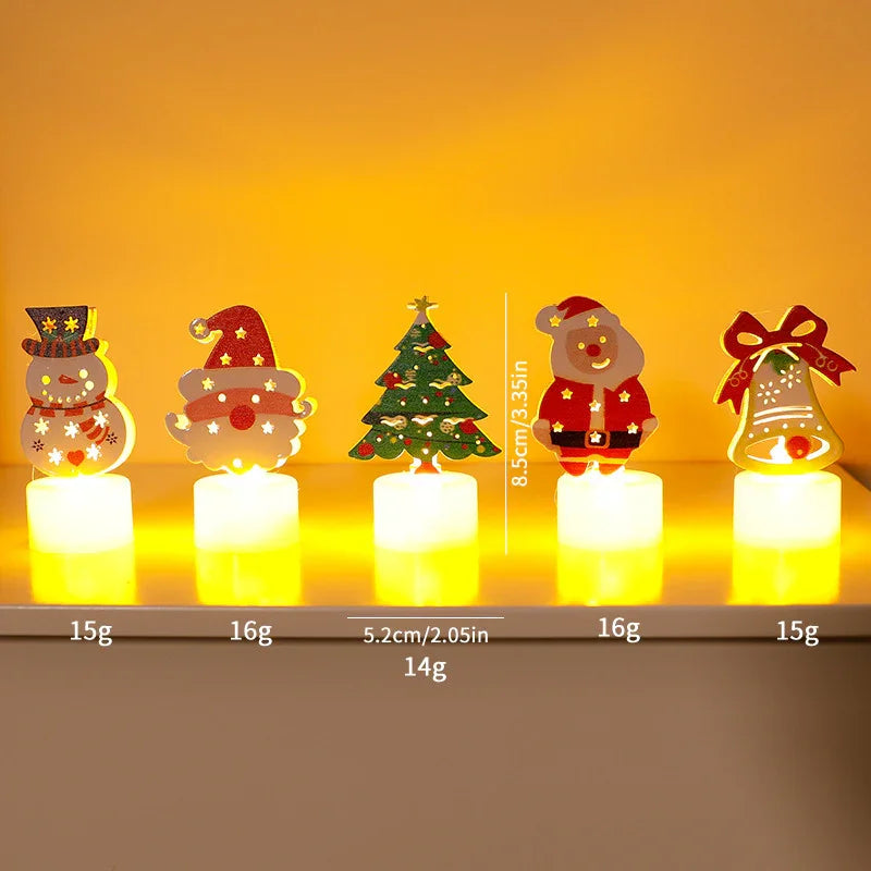 LED Electronic Candle Lights Christmas Trees Santa Claus Snowmen Creative Candles Small Night Lights Home Decorative Ornaments EX-STOCK Canada