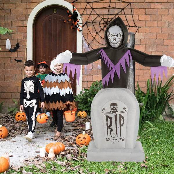 Grim Reaper And Grave, Halloween Inflatable Decoration 12V - EX-STOCK Canada