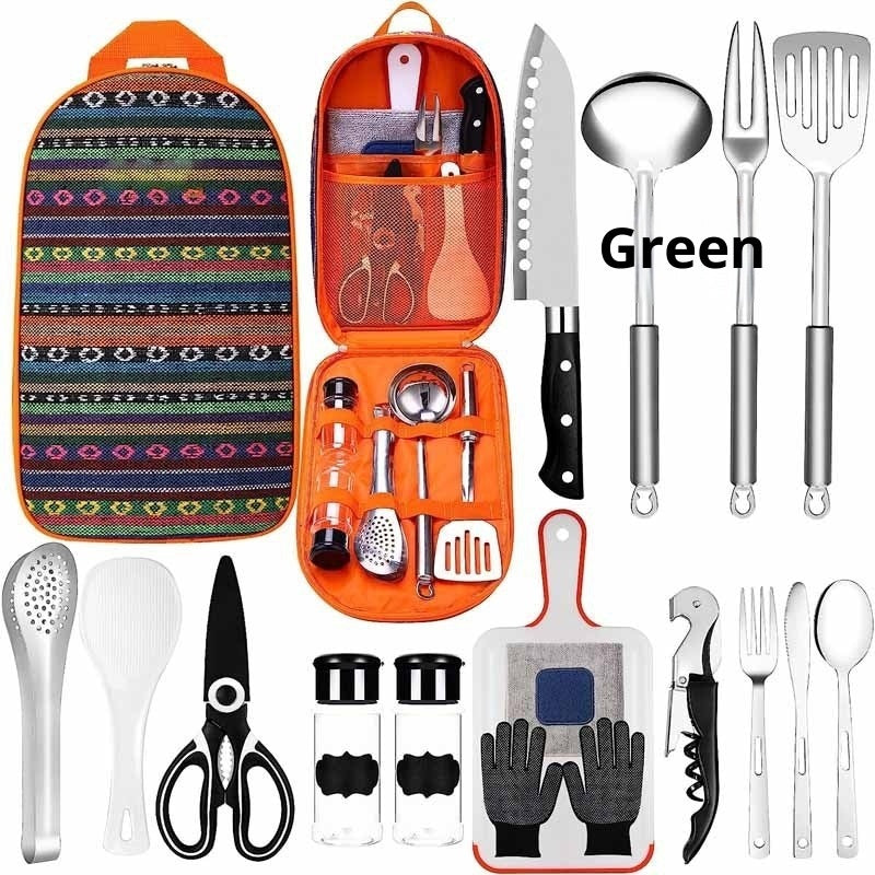 Tent Camping Kitchen RV Cooking Set Utensils Dining Fork Spoon Set EX-STOCK Canada