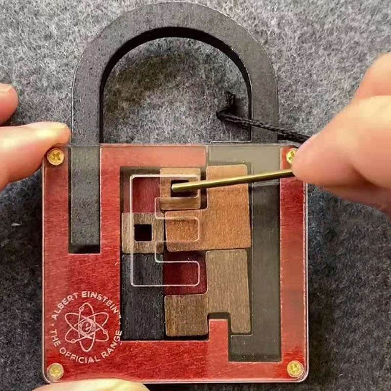 Einstein Lock Wooden Puzzle International Braised Brain Decompression - EX-STOCK Canada