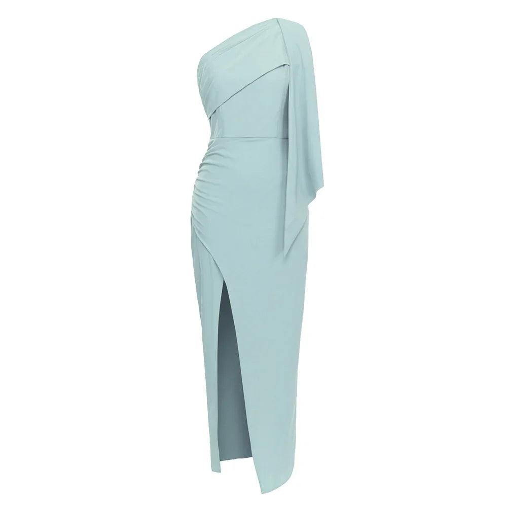 Women's Simple One-shoulder Sleeveless Party Dinner Dress EX-STOCK Canada