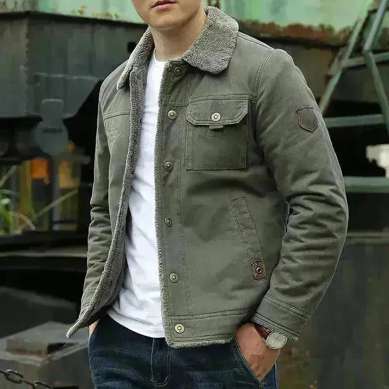 Veste en coton pour hommes plus en velours épaississant des vêtements d'hiver