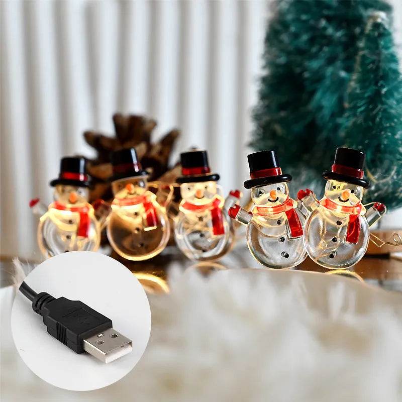 Christmas Christmas Snowman Modeling Decorative String Lights - EX-STOCK Canada