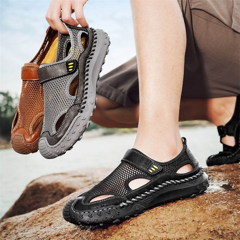 Summer Outdoor Casual Hollow Mesh Surface Breathable Men's Sandals  EX-STOCK CANADA