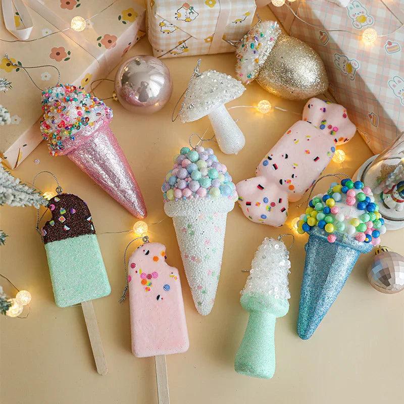 Creative Pendant Ice Cream Christmas Tree Decoration Small Hanging Pieces EX-STOCK Canada