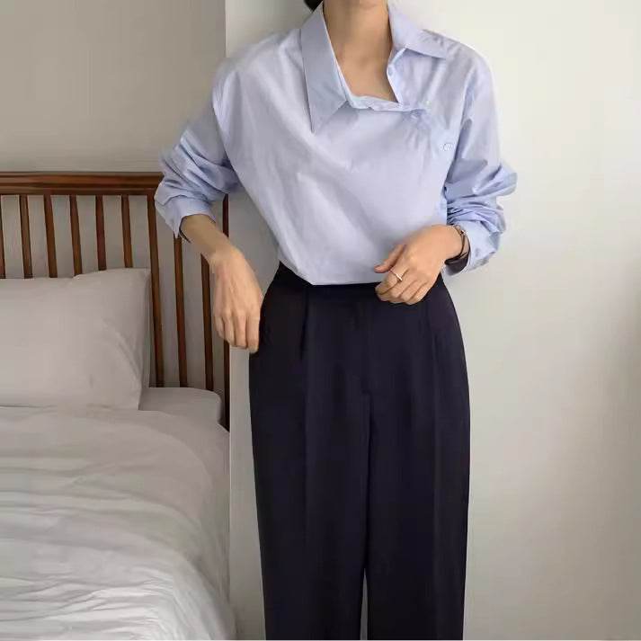 Professional Office Business Long sleeve cotton work shirt for women - EX-STOCK Canada