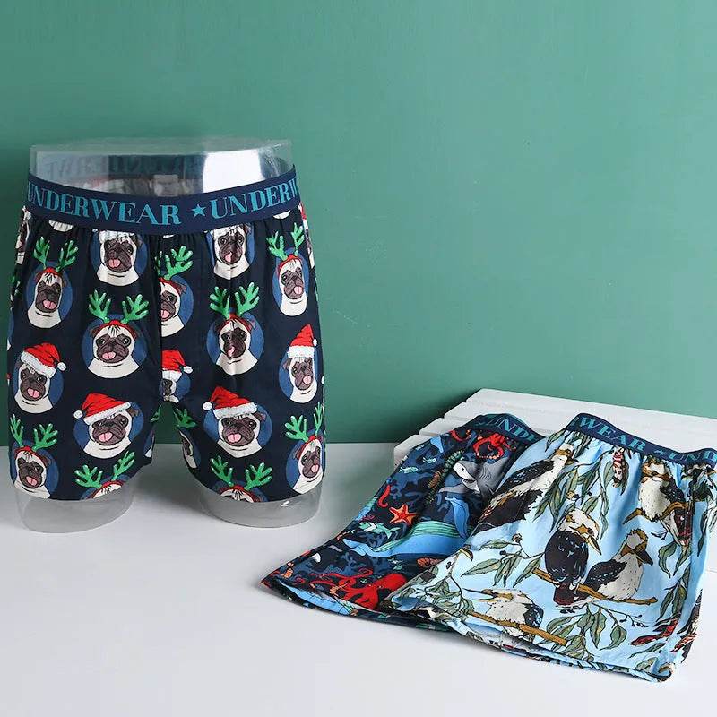 Cartoon Printed Cotton Men's Underwear Loose Boxer Short Breathable - EX-STOCK Canada