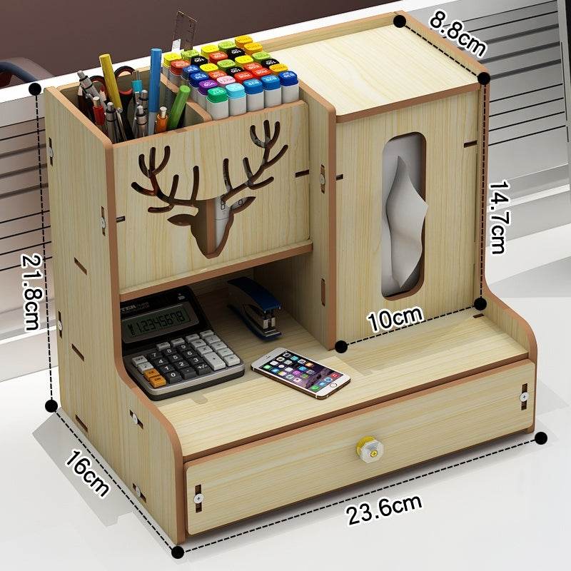 Minimalist Wooden Desk Organizer Office Table Organizer - EX-STOCK Canada