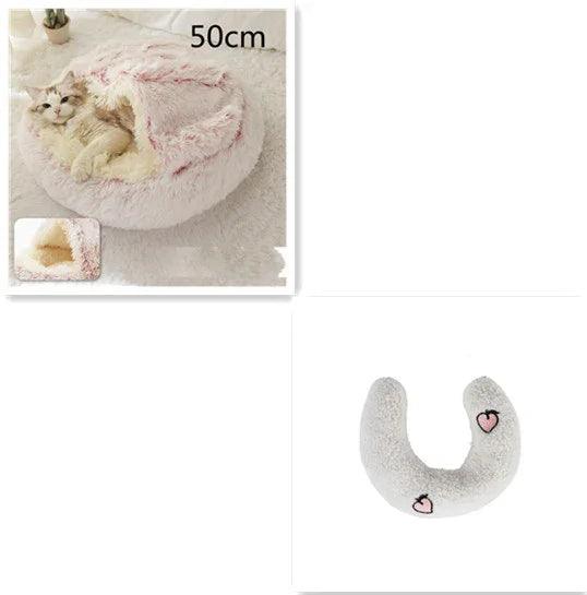 2 In 1 Dog And Cat Bed Pet Winter Bed Round Plush Warm Bed House Soft Long Plush Pets Bed Pet Products EX-STOCK Canada