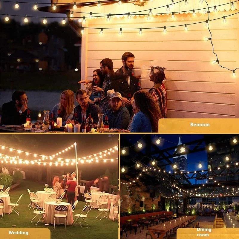 Catena Luminosa da Esterno con Lampadine G40 Impermeabile Globo Festival Luci a LEDEX-STOCK Canada