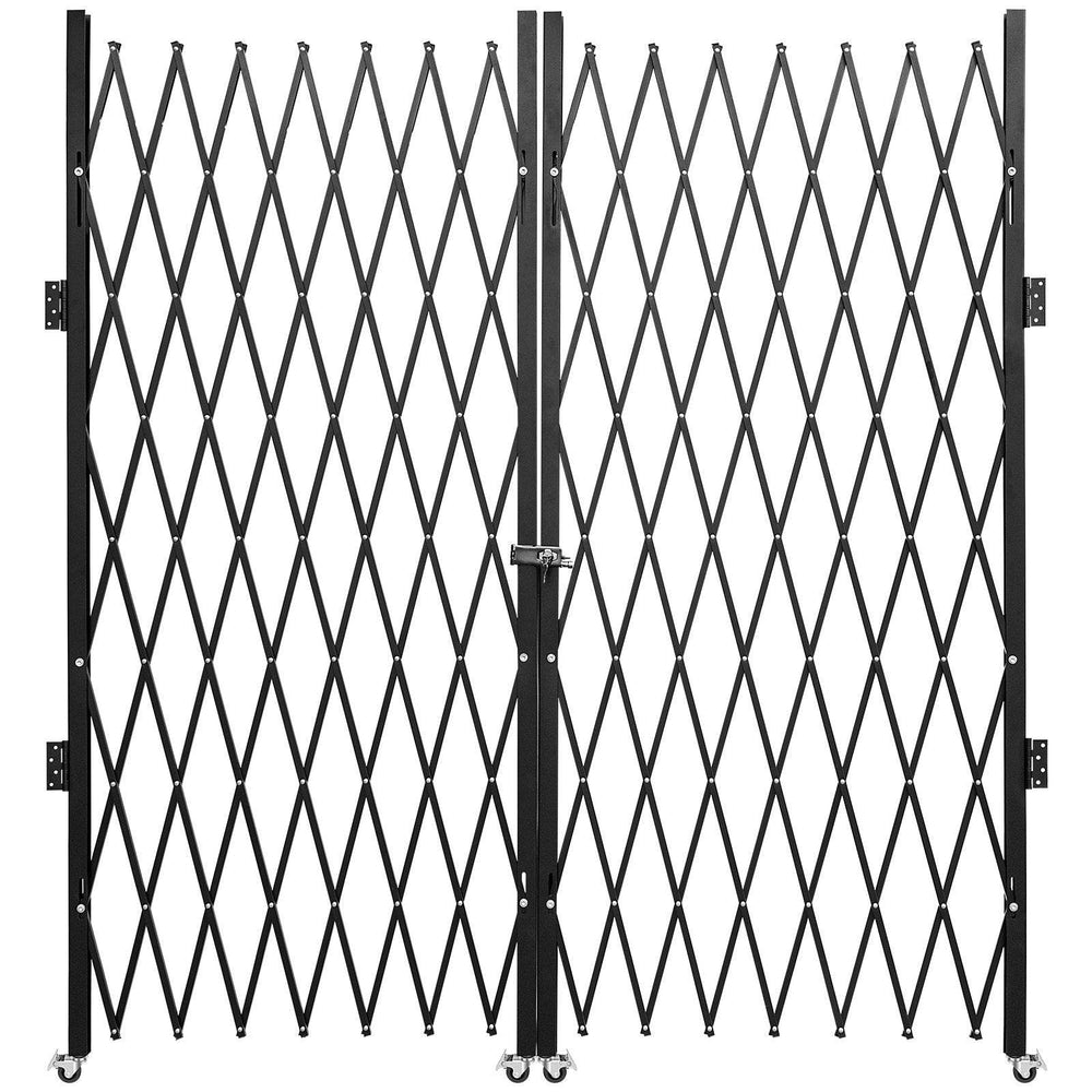 Double Folding Security Gate, 5.1 H X 10.2 W Folding Door Gate, Steel Accordion Security Gate, Flexible Expanding Security Gate, 360 Rolling Barricade Gate, Scissor Gate Or Door With Keys - EX-STOCK Canada