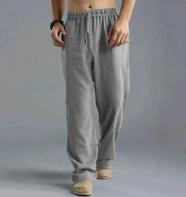 Linen Pants for Men Loose Fit Casual Classic Summer. - EX-STOCK Canada