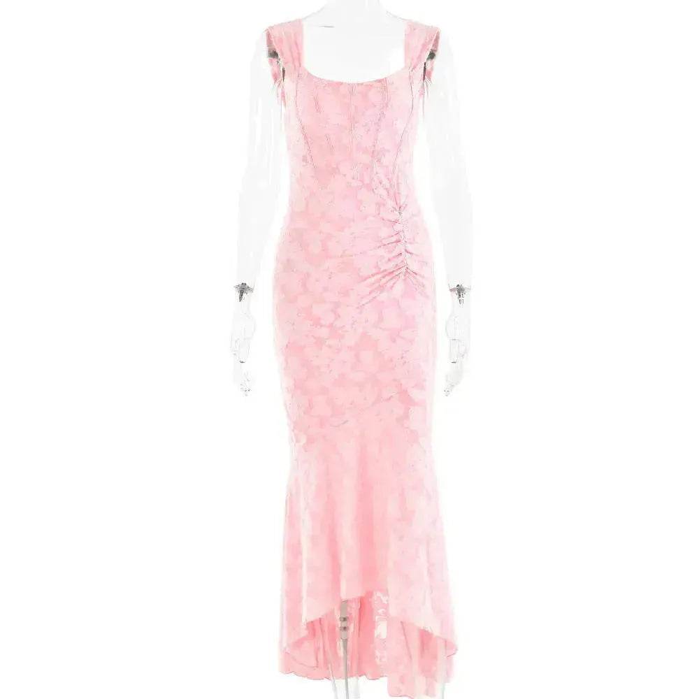 Fashion Off-neck Tube Top Stitching Hip Fishtail Dress for women. - EX-STOCK Canada