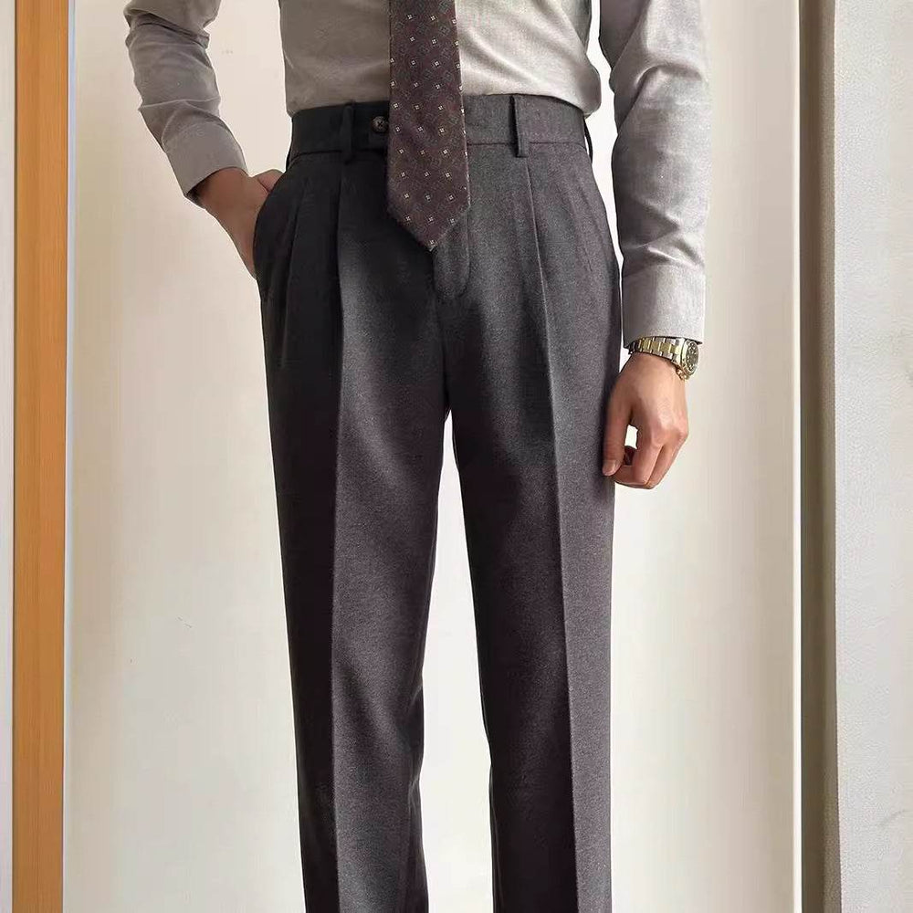 Straight Fitted All-matching formal business Office Work Suit Pants trouser For Men - EX-STOCK Canada