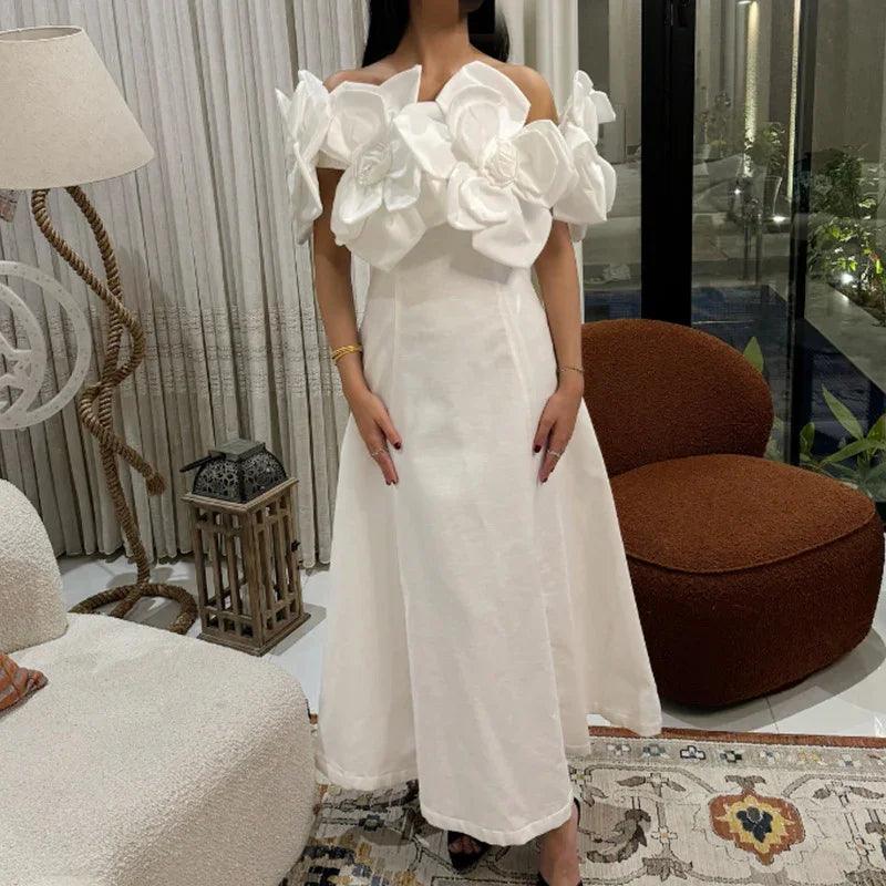 Abito da donna con design floreale tridimensionale di moda heavy industryEX-STOCK Canada
