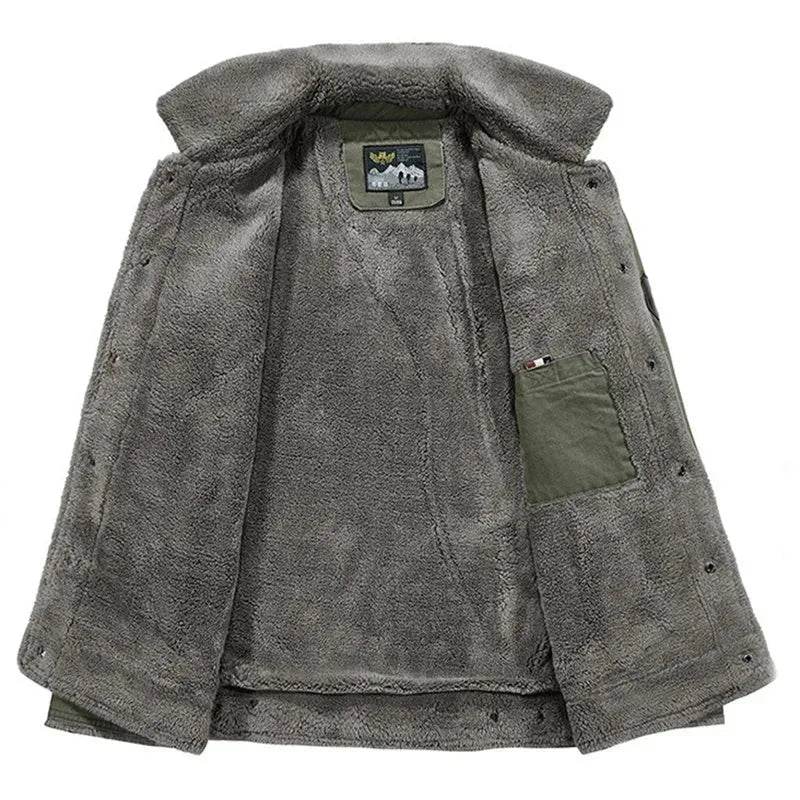 Men's Cotton Jacket Plus Velvet Thickening Outwear Winter Coat Clothing - EX-STOCK Canada